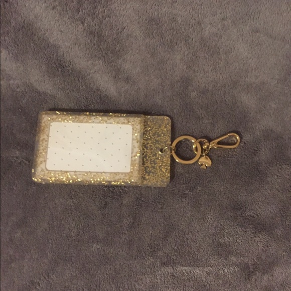 kate spade Accessories - Kate Spade id holder gold glitter